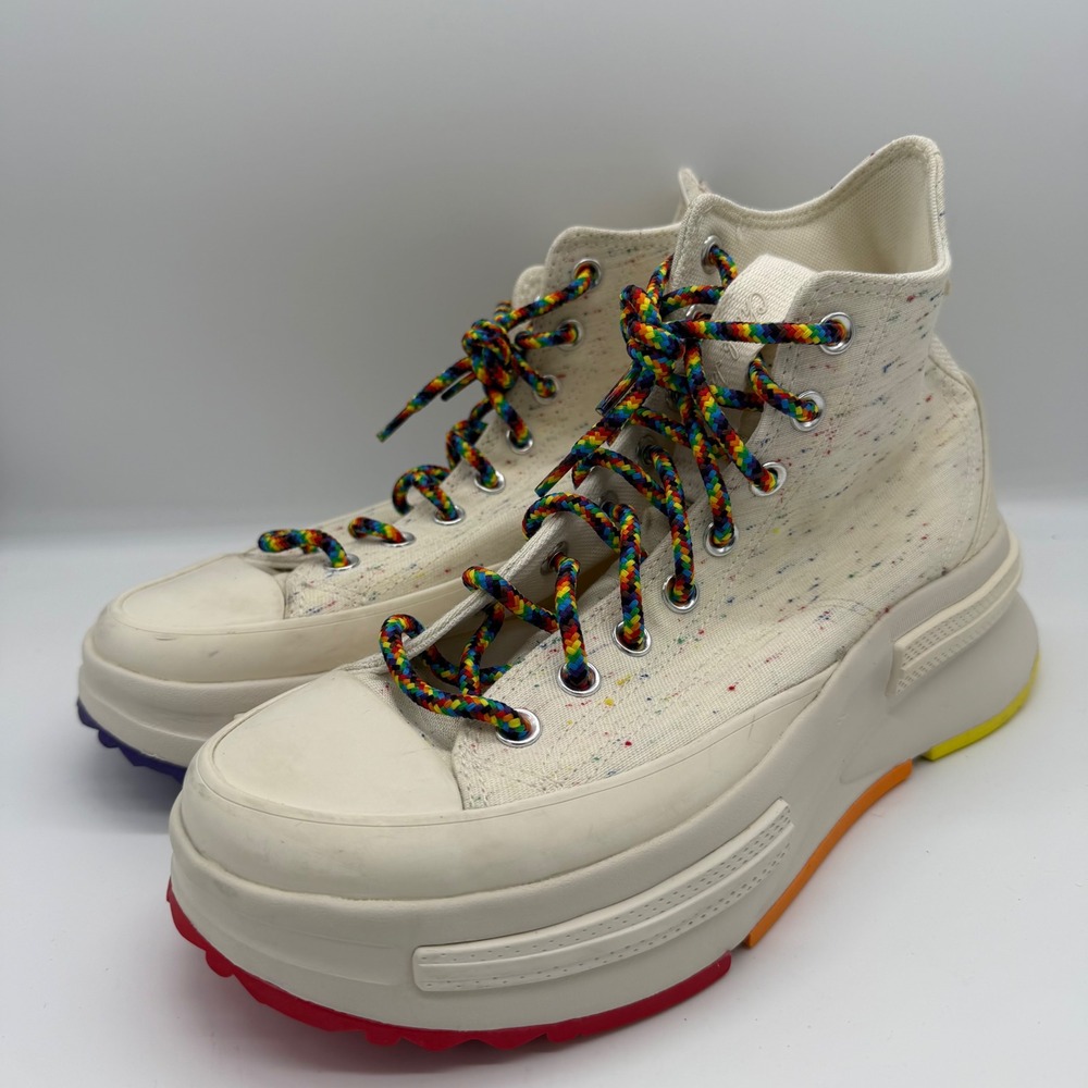 Converse Run Star Legacy CX Pride Egret Rainbow Sneakers Mens 8.5 Womens 10